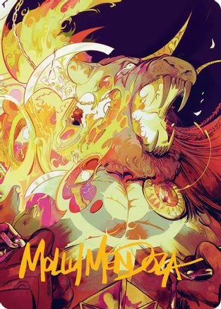 Ajani's Anguish Art Card (Gold-Stamped Signature) (ASFRA-048) - Art Series: Reality Fracture