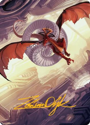 Draconic Visitor Art Card (Gold-Stamped Signature) (ASFRA-049) - Art Series: Reality Fracture