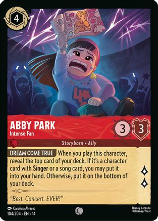 Abby Park - Intense Fan (104/204) - Hyperia City Cold Foil