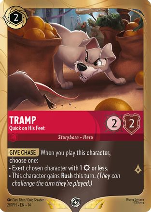 Tramp - Quick on His Feet (2) - Disney Lorcana Promo Cards Holofoil
