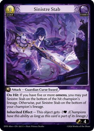 Sinistre Stab (265) - Distorted Reflections Alter Edition