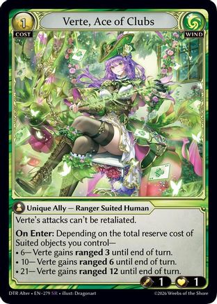 Verte, Ace of Clubs (279) - Distorted Reflections Alter Edition Foil