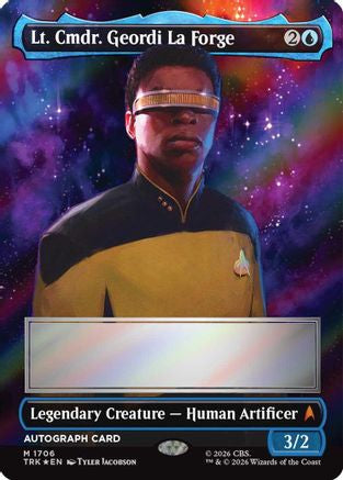 Lt. Cmdr. Geordi La Forge (Borderless) (Signed) (TRK-1706) - Star Trek Foil