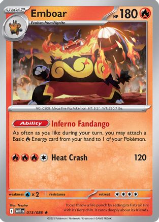 Emboar 013/086 Deck Exclusives - Rare