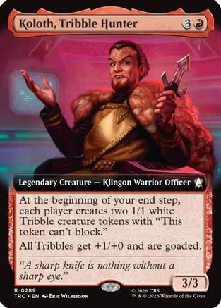 Koloth, Tribble Hunter (Extended Art) (TRC-289) - Commander: Star Trek