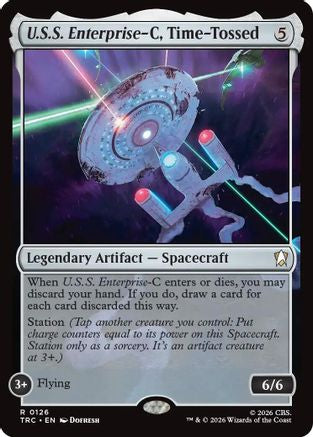 U.S.S. Enterprise-C, Time-Tossed (Surge Foil) (TRC-126) - Commander: Star Trek Foil