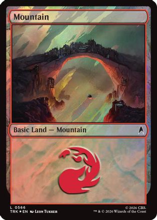 Mountain (0566) (Surge Foil) (TRC-566) - Commander: Star Trek Foil