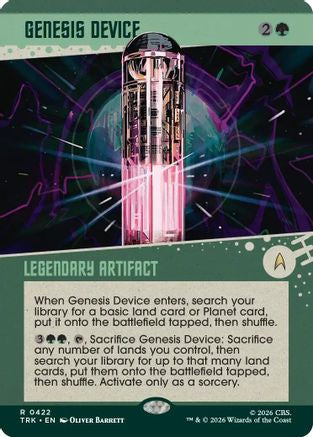 Genesis Device (Showcase) (TRK-422) - Star Trek Foil