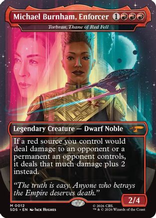Michael Burnham, Enforcer - Torbran, Thane of Red Fell (Borderless) (SDS-012) - Star Trek: Stardates Foil