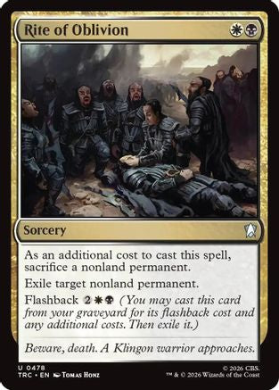 Rite of Oblivion (TRC-478) - Commander: Star Trek