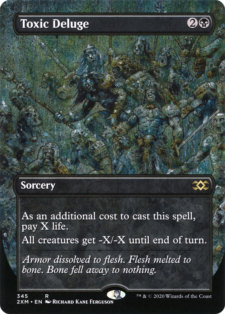 Toxic Deluge (Borderless) (2XM-345) - Double Masters (Borderless) Foil