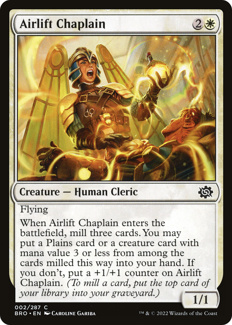 Airlift Chaplain (BRO-002) - The Brothers' War Foil