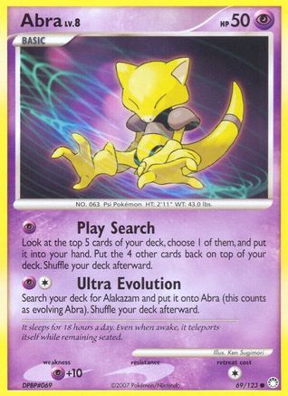 Abra 069/123 - Reverse Holofoil Mysterious Treasures - Common
