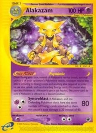 Alakazam (33) 033/165 - Reverse Holofoil Expedition - Rare
