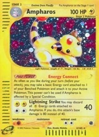 Ampharos (2) 002 - Reverse Holofoil Expedition - Holo Rare
