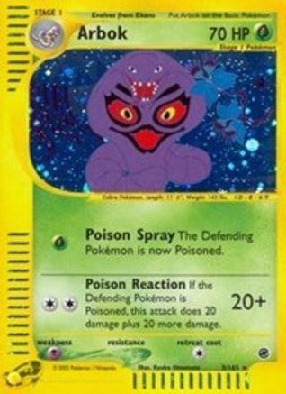Arbok (3) 003 - Reverse Holofoil Expedition - Holo Rare