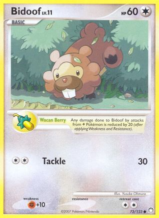 Bidoof 073 - Reverse Holofoil Mysterious Treasures - Common