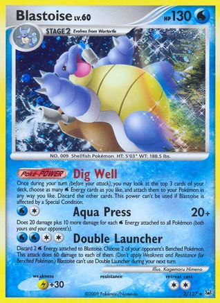 Blastoise 002/127 - Holofoil Platinum - Holo Rare