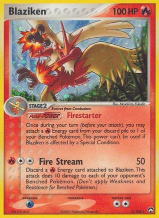 Blaziken 005 - Reverse Holofoil Power Keepers - Holo Rare