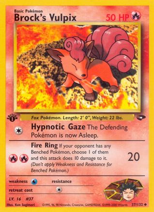 Brock's Vulpix 037/132 - Unlimited Gym Challenge - Uncommon