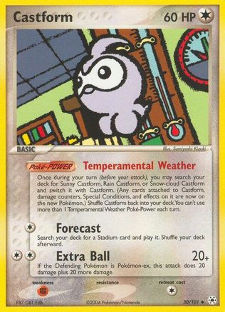 Castform 030 - Reverse Holofoil Hidden Legends - Uncommon