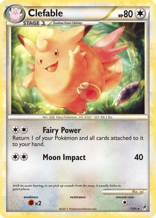 Clefable 001 - Holofoil Call of Legends - Holo Rare