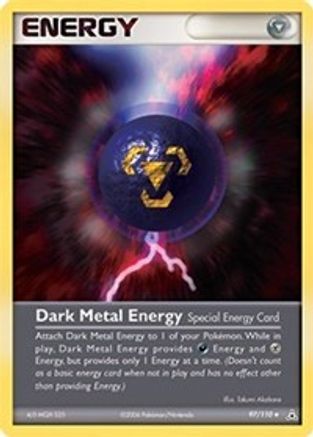 Dark Metal Energy 097/110 - Reverse Holofoil Holon Phantoms - Uncommon