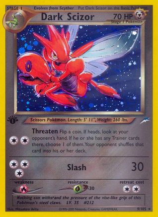 Dark Scizor 009 - 1st Edition Holofoil Neo Destiny - Holo Rare