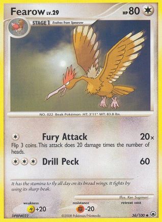 Fearow 036 - Reverse Holofoil Majestic Dawn - Uncommon