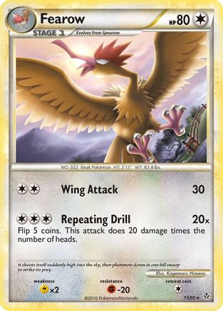 Fearow 015 - Reverse Holofoil Unleashed - Rare