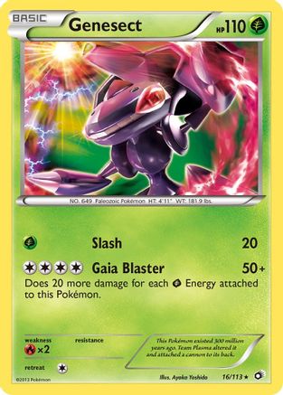 Genesect 016 - Reverse Holofoil Legendary Treasures - Holo Rare