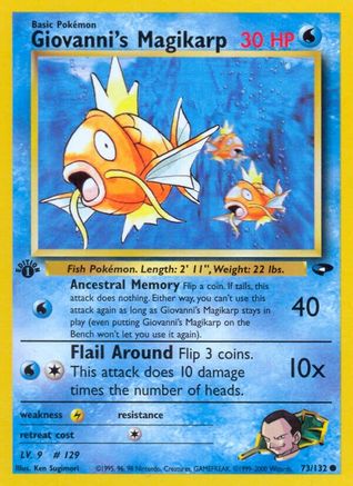 Giovanni's Magikarp 073/132 - 1st Edition Gym Challenge - Common