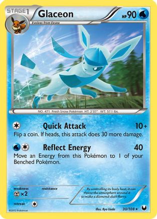 Glaceon 030 - Reverse Holofoil Dark Explorers - Rare