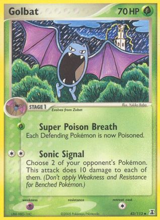 Golbat 043/113 - Reverse Holofoil Delta Species - Uncommon