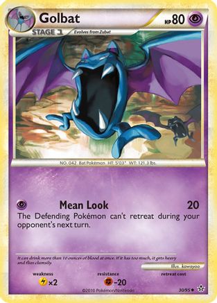 Golbat 030 - Reverse Holofoil Unleashed - Uncommon