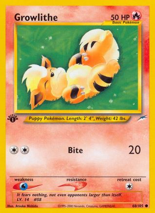 Growlithe 068/105 - Unlimited Neo Destiny - Common