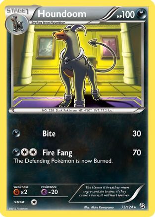 Houndoom 075/124 - Reverse Holofoil Dragons Exalted - Rare