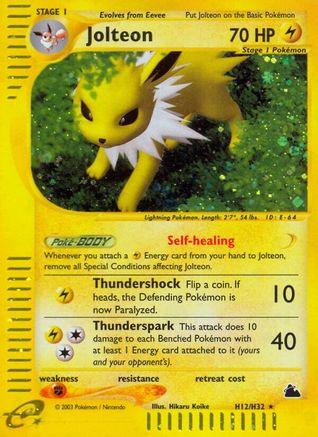 Jolteon (H12) H12 - Holofoil Skyridge - Holo Rare