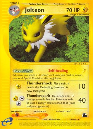 Jolteon (13) 013 - Reverse Holofoil Skyridge - Rare