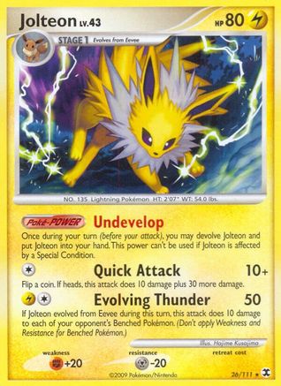 Jolteon 026 - Reverse Holofoil Rising Rivals - Rare