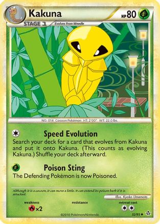 Kakuna 032 - Reverse Holofoil Unleashed - Uncommon