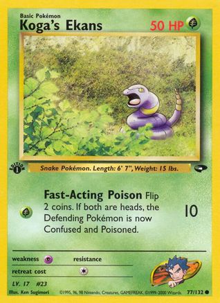 Koga's Ekans 077/132 - Unlimited Gym Challenge - Common