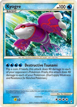 Kyogre (Shiny) SL6 - Holofoil Call of Legends - Shiny Holo Rare