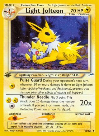 Light Jolteon 048/105 - Unlimited Neo Destiny - Uncommon