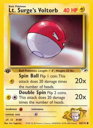 Lt. Surge's Voltorb 084/132 - Unlimited Gym Heroes - Common