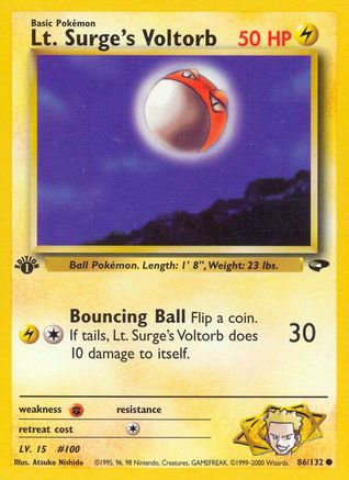 Lt. Surge's Voltorb 086/132 - Unlimited Gym Challenge - Common