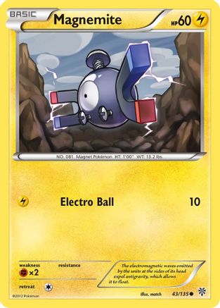Magnemite (43) 043 - Reverse Holofoil Plasma Storm - Common