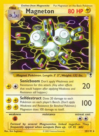 Magneton 028/110 - Reverse Holofoil Legendary Collection - Rare