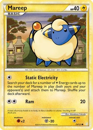 Mareep 073/123 HeartGold SoulSilver - Common