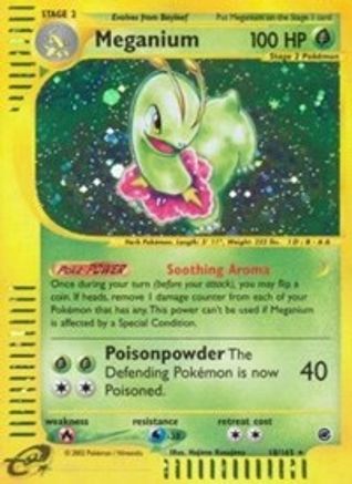 Meganium (18) 018 - Reverse Holofoil Expedition - Holo Rare